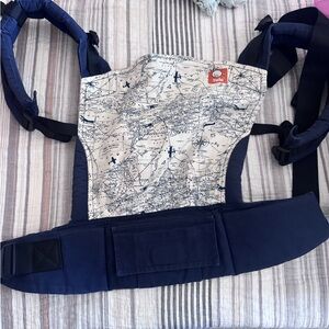 Tula Free To Grow Carrier with Cream Map and Navy Accents